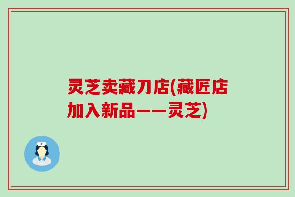 灵芝卖藏刀店(藏匠店加入新品——灵芝)