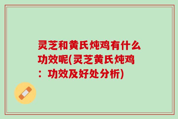 灵芝和黄氏炖鸡有什么功效呢(灵芝黄氏炖鸡：功效及好处分析)