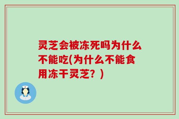 灵芝会被冻死吗为什么不能吃(为什么不能食用冻干灵芝？)