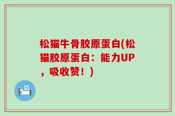 松猫牛骨胶原蛋白(松猫胶原蛋白：能力UP，吸收赞！)