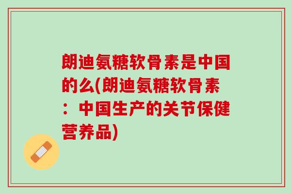朗迪氨糖软骨素是中国的么(朗迪氨糖软骨素：中国生产的关节保健营养品)