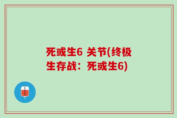 死或生6 关节(终极生存战：死或生6)