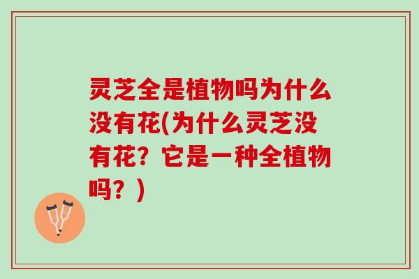 灵芝全是植物吗为什么没有花(为什么灵芝没有花？它是一种全植物吗？)