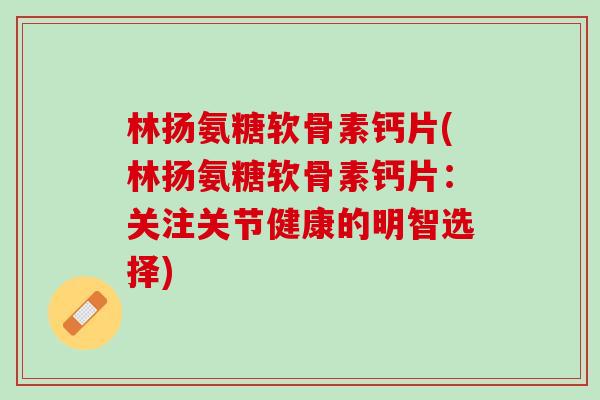 林扬氨糖软骨素钙片(林扬氨糖软骨素钙片：关注关节健康的明智选择)