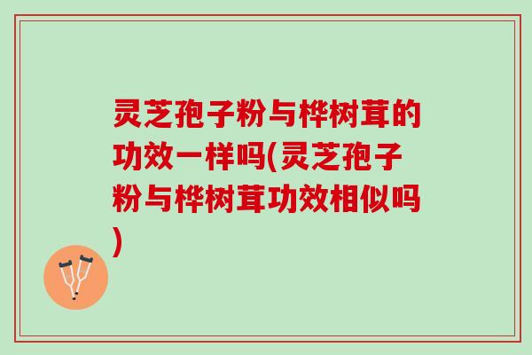 灵芝孢子粉与桦树茸的功效一样吗(灵芝孢子粉与桦树茸功效相似吗)