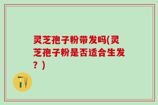 灵芝孢子粉带发吗(灵芝孢子粉是否适合生发？)