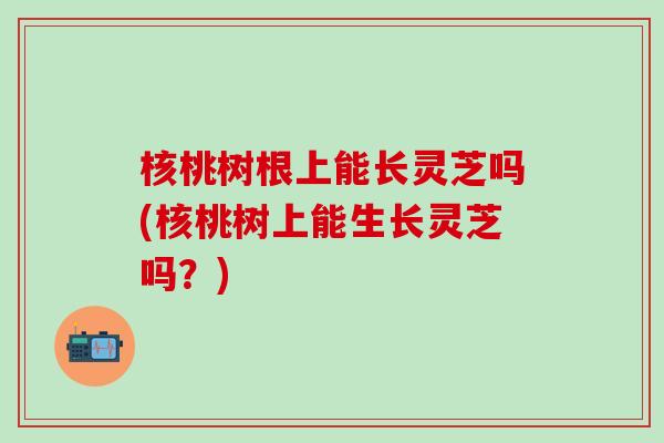 核桃树根上能长灵芝吗(核桃树上能生长灵芝吗?) 核桃树根上能长灵芝吗(核桃树上能生长灵芝吗?)