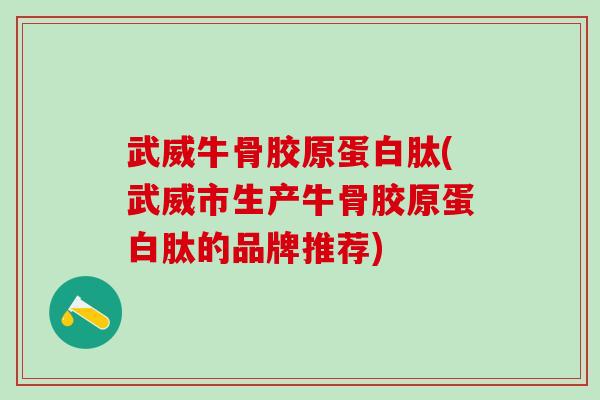 武威牛骨胶原蛋白肽(武威市生产牛骨胶原蛋白肽的品牌推荐)