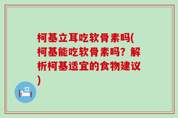 柯基立耳吃软骨素吗(柯基能吃软骨素吗？解析柯基适宜的食物建议)
