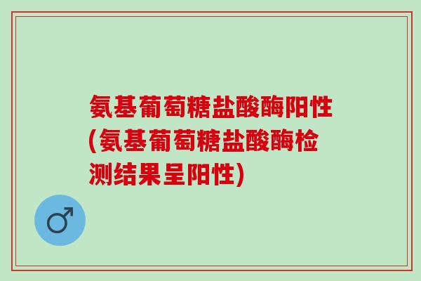 氨基葡萄糖盐酸酶阳性(氨基葡萄糖盐酸酶检测结果呈阳性)