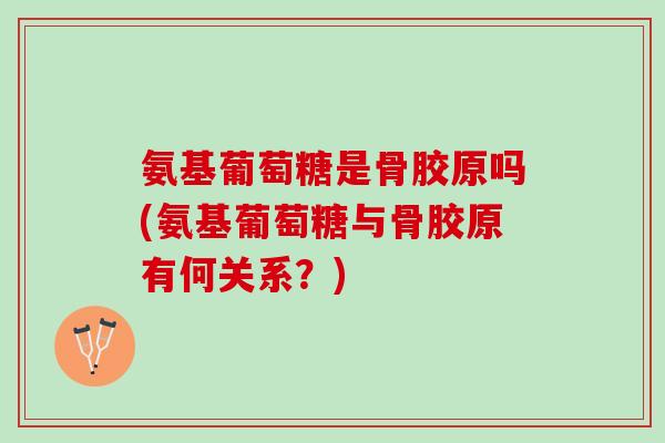 氨基葡萄糖是骨胶原吗(氨基葡萄糖与骨胶原有何关系？)