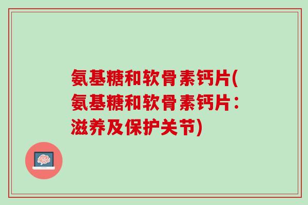 氨基糖和软骨素钙片(氨基糖和软骨素钙片：滋养及保护关节)