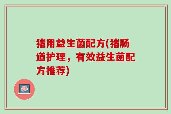 猪用益生菌配方(猪肠道护理，有效益生菌配方推荐)