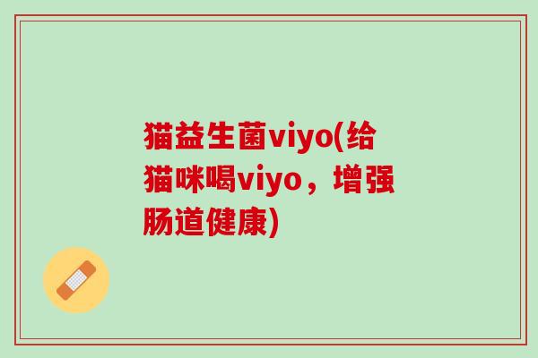猫益生菌viyo(给猫咪喝viyo，增强肠道健康)