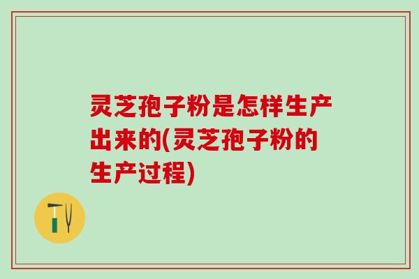 灵芝孢子粉是怎样生产出来的(灵芝孢子粉的生产过程) 灵芝孢子粉是怎样生产出来的(灵芝孢子粉的生产过程)