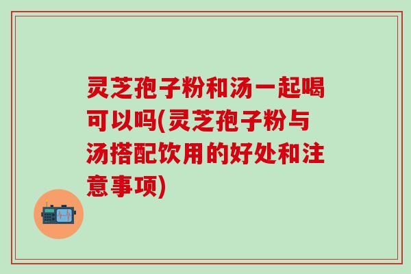 灵芝孢子粉和汤一起喝可以吗(灵芝孢子粉与汤搭配饮用的好处和注意事项)
