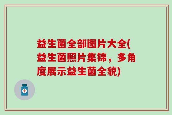 益生菌全部图片大全(益生菌照片集锦,多角度展示益生菌全貌) 益生菌全部图片大全(益生菌照片集锦,多角度展示益生菌全貌)