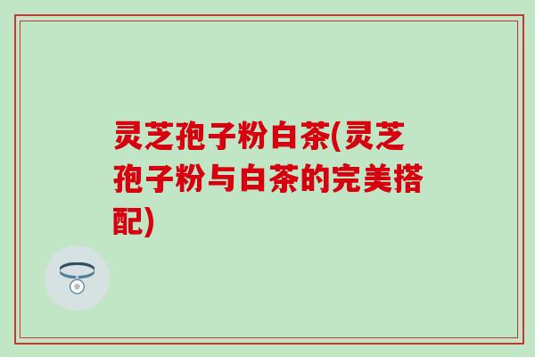 灵芝孢子粉白茶(灵芝孢子粉与白茶的完美搭配)