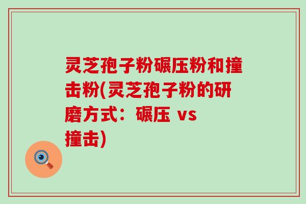 灵芝孢子粉碾压粉和撞击粉(灵芝孢子粉的研磨方式：碾压 vs 撞击)