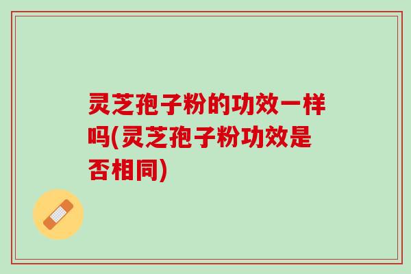 灵芝孢子粉的功效一样吗(灵芝孢子粉功效是否相同)