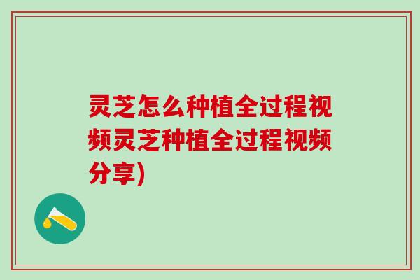 灵芝怎么种植全过程视频灵芝种植全过程视频分享)