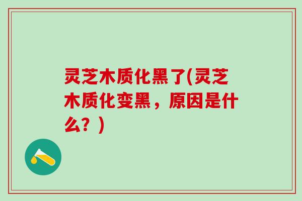 灵芝木质化黑了(灵芝木质化变黑，原因是什么？)