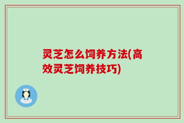 灵芝怎么饲养方法(高效灵芝饲养技巧)