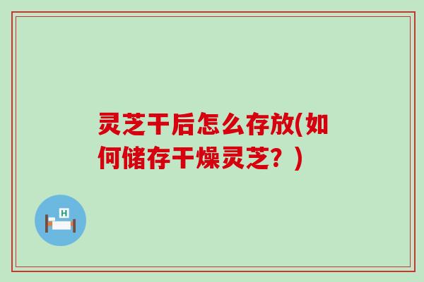 灵芝干后怎么存放(如何储存干燥灵芝？)