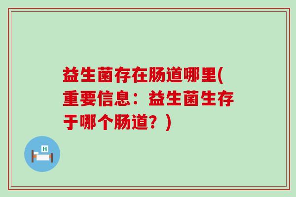 益生菌存在肠道哪里(重要信息：益生菌生存于哪个肠道？)