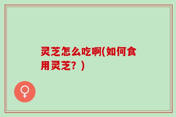 灵芝怎么吃啊(如何食用灵芝？)