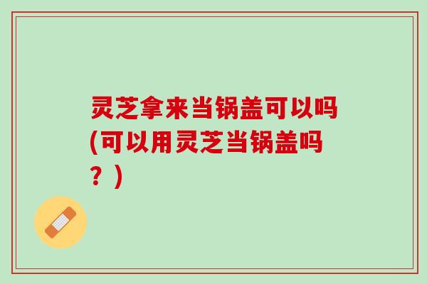 灵芝拿来当锅盖可以吗(可以用灵芝当锅盖吗？)