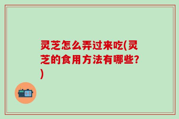 灵芝怎么弄过来吃(灵芝的食用方法有哪些？)