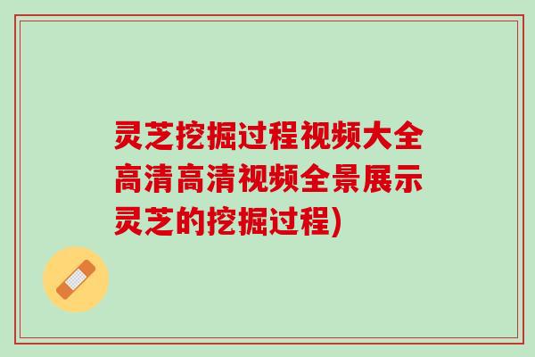灵芝挖掘过程视频大全高清高清视频全景展示灵芝的挖掘过程)