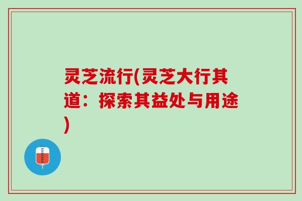 灵芝流行(灵芝大行其道：探索其益处与用途)