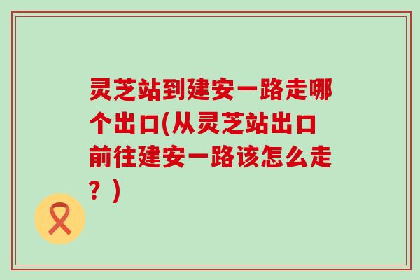 灵芝站到建安一路走哪个出口(从灵芝站出口前往建安一路该怎么走？)