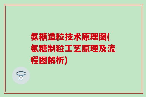 氨糖造粒技术原理图(氨糖制粒工艺原理及流程图解析) 氨糖造粒技术原理图(氨糖制粒工艺原理及流程图解析)