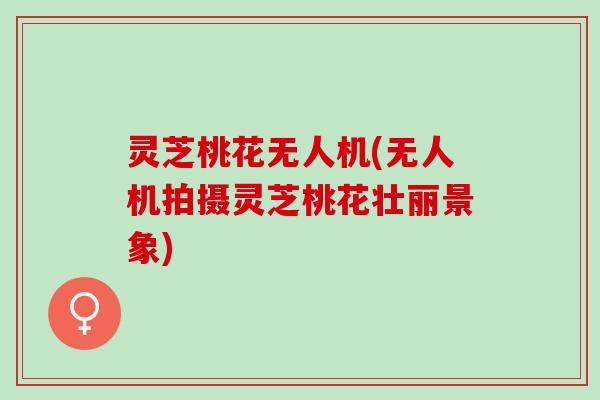 灵芝桃花无人机(无人机拍摄灵芝桃花壮丽景象)