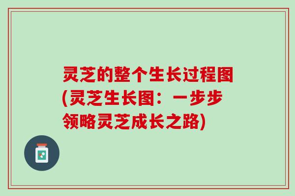 灵芝的整个生长过程图(灵芝生长图：一步步领略灵芝成长之路)