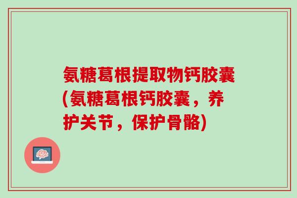 氨糖葛根提取物钙胶囊(氨糖葛根钙胶囊，养护关节，保护骨骼)