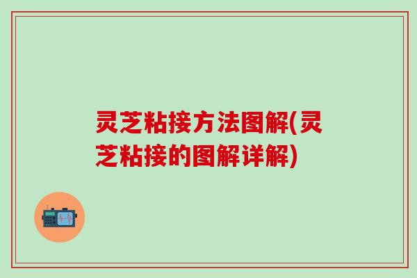 灵芝粘接方法图解(灵芝粘接的图解详解)