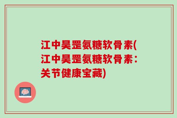 江中昊罡氨糖软骨素(江中昊罡氨糖软骨素：关节健康宝藏)
