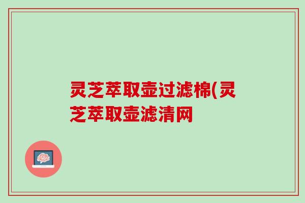 灵芝萃取壶过滤棉(灵芝萃取壶滤清网