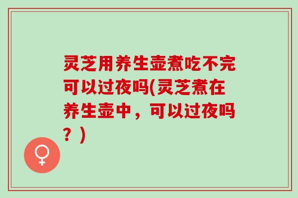 灵芝用养生壶煮吃不完可以过夜吗(灵芝煮在养生壶中，可以过夜吗？)