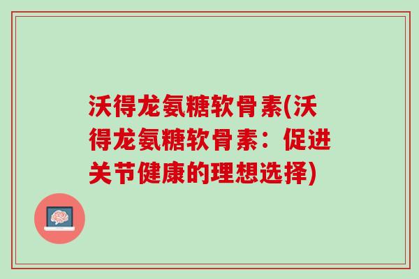 沃得龙氨糖软骨素(沃得龙氨糖软骨素：促进关节健康的理想选择)