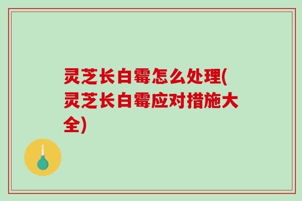 灵芝长白霉怎么处理(灵芝长白霉应对措施大全)