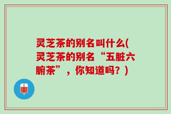灵芝茶的别名叫什么(灵芝茶的别名“五脏六腑茶”，你知道吗？)