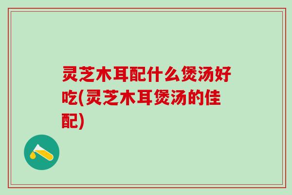 灵芝木耳配什么煲汤好吃(灵芝木耳煲汤的佳配)