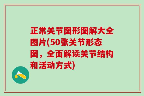 正常关节图形图解大全图片(50张关节形态图，全面解读关节结构和活动方式)