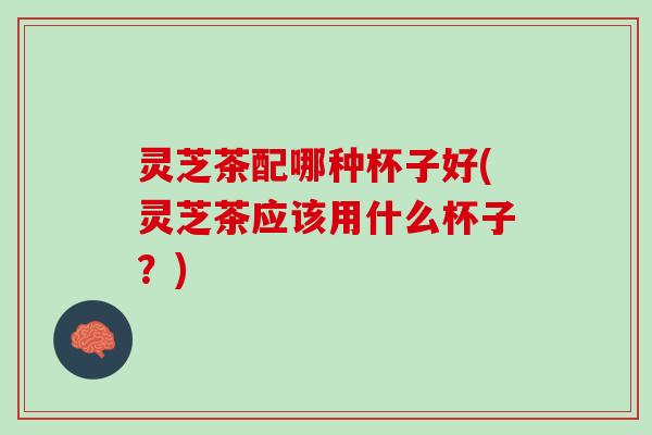灵芝茶配哪种杯子好(灵芝茶应该用什么杯子？)