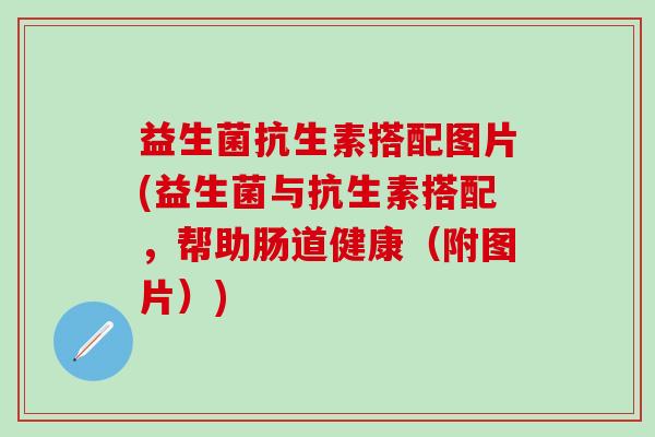 益生菌抗生素搭配图片(益生菌与抗生素搭配，帮助肠道健康（附图片）)
